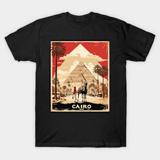 Cairo Pyramids of Giza Vintage Poster Tourism T-Shirt
